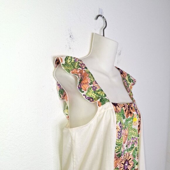 Anthropologie Tiny Marin Embroidered Tank Top Sz S Floral Boho Cottagecore - Picture 5 of 12
